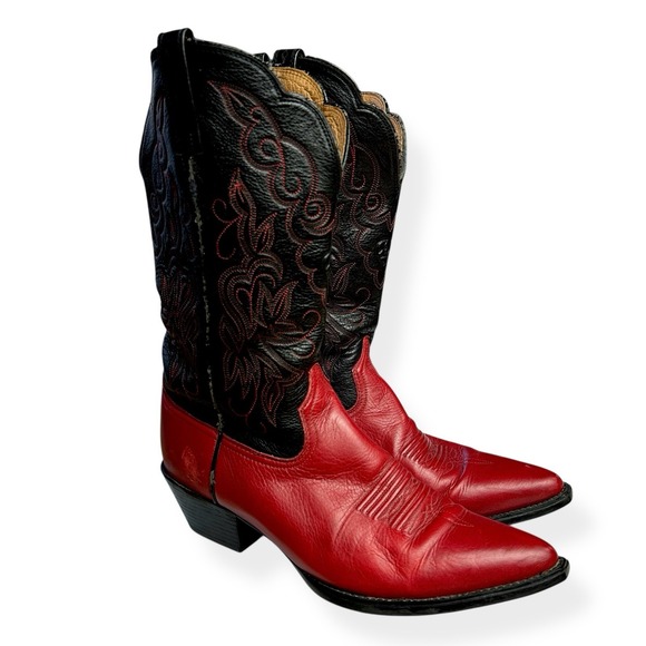 Ariat Heritage R Toe Boots Red Leather Women's Size 9 B Western Cowgirl - Picture 2 of 15